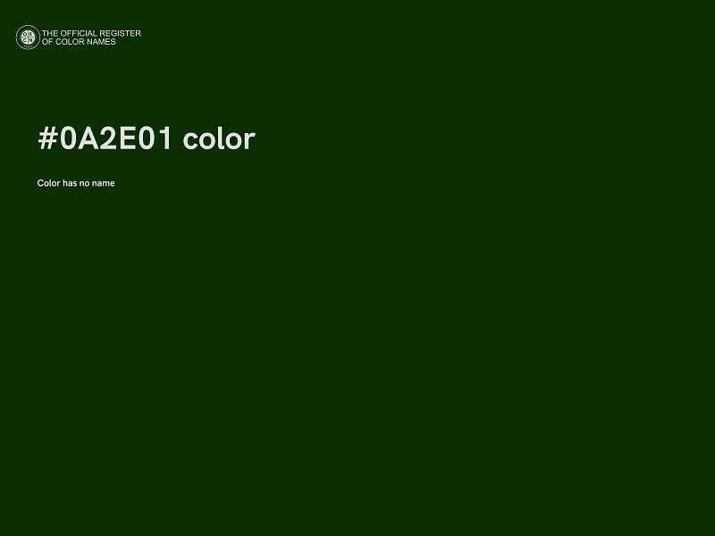 #0A2E01 color image