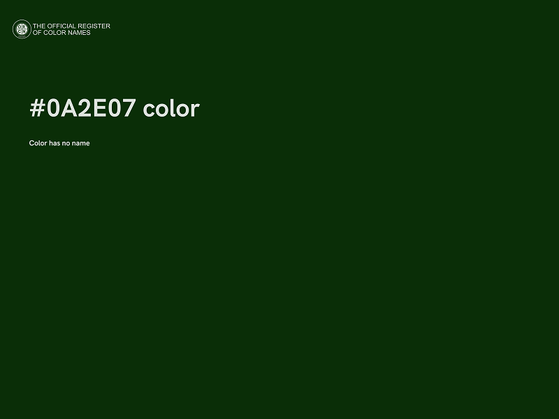 #0A2E07 color image