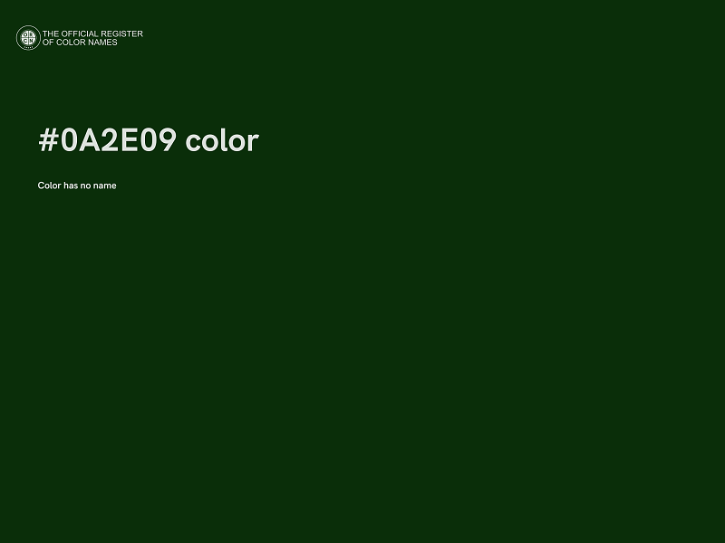 #0A2E09 color image