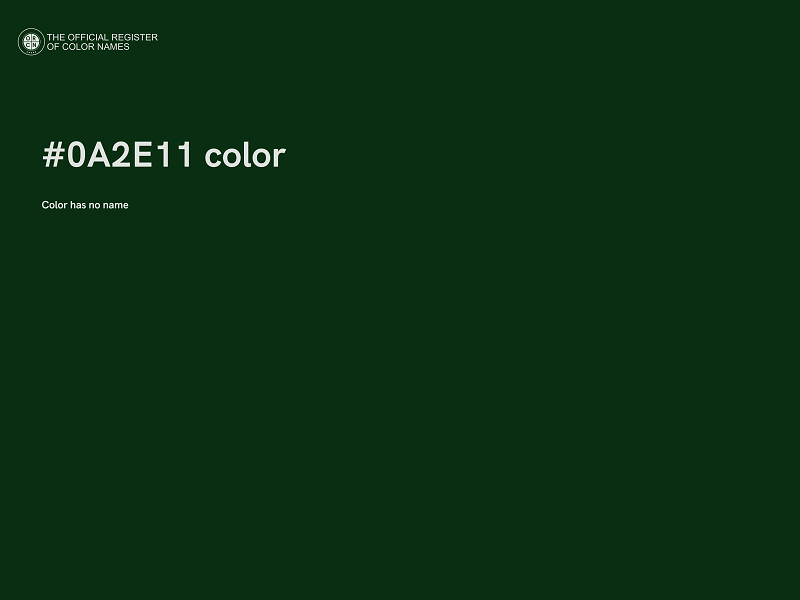 #0A2E11 color image