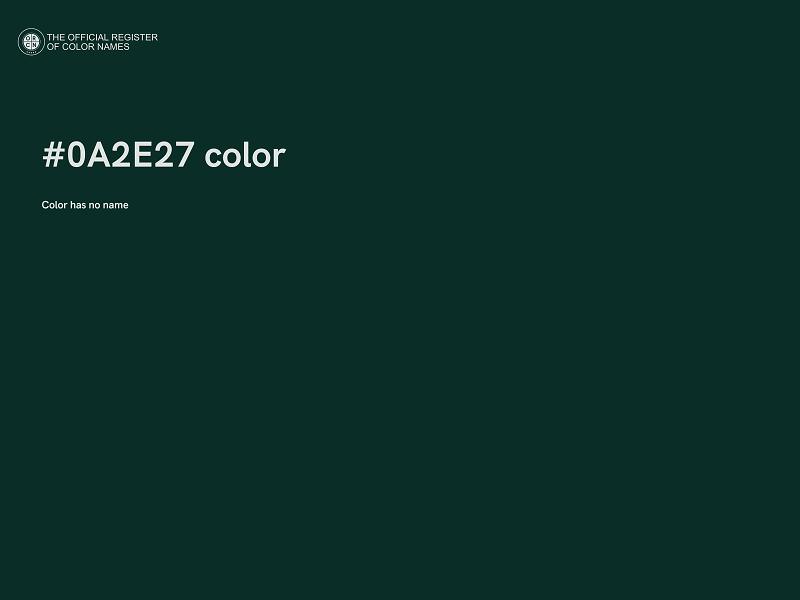 #0A2E27 color image