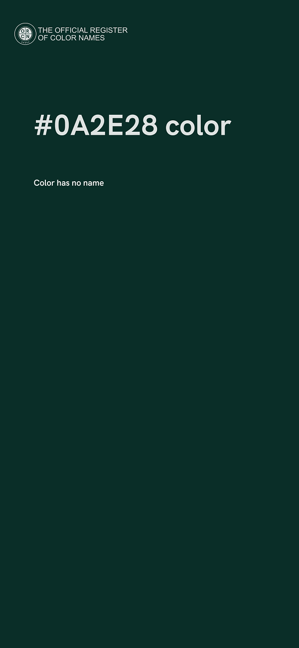 #0A2E28 color image