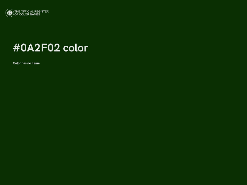 #0A2F02 color image