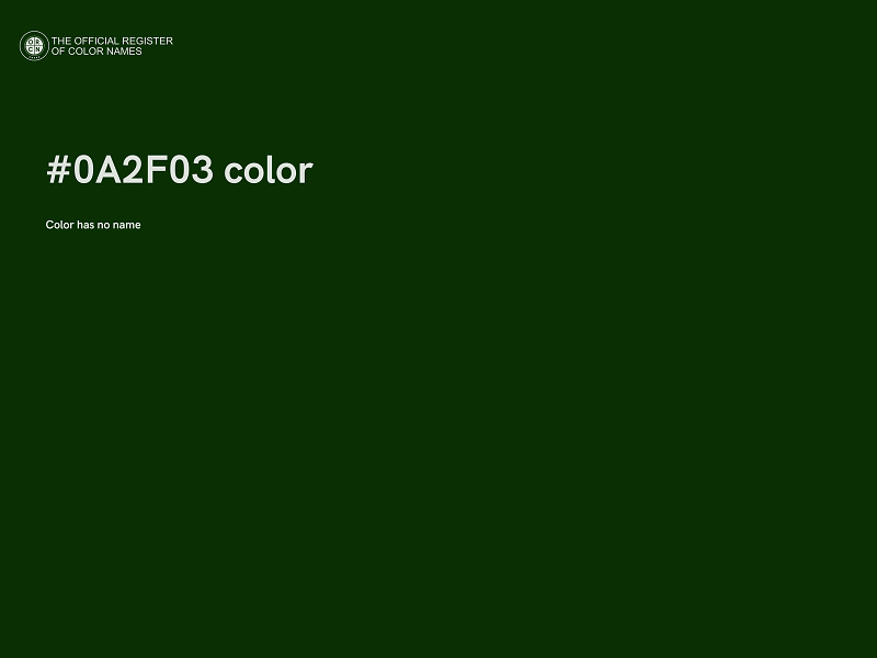 #0A2F03 color image