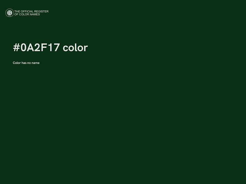 #0A2F17 color image