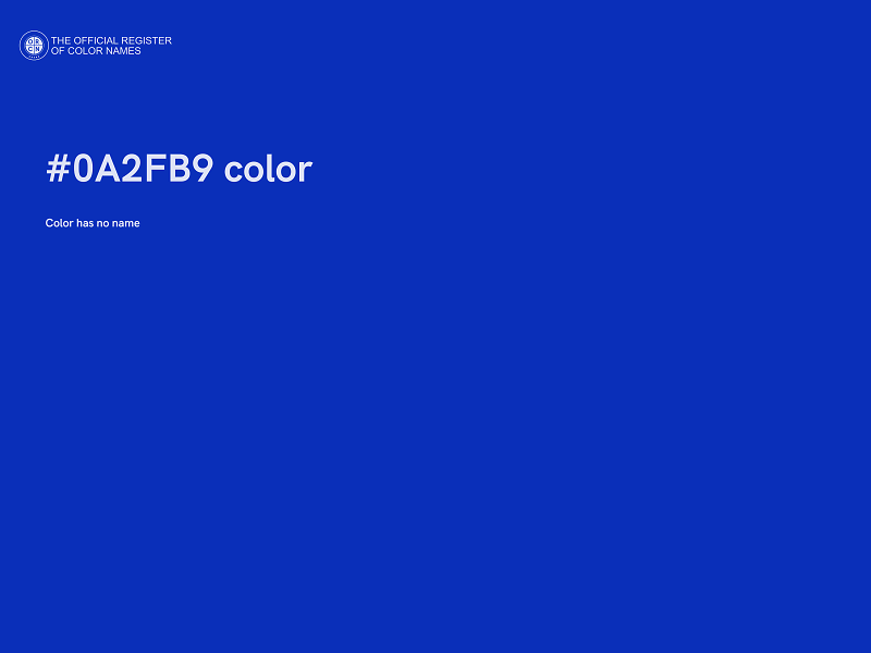 #0A2FB9 color image