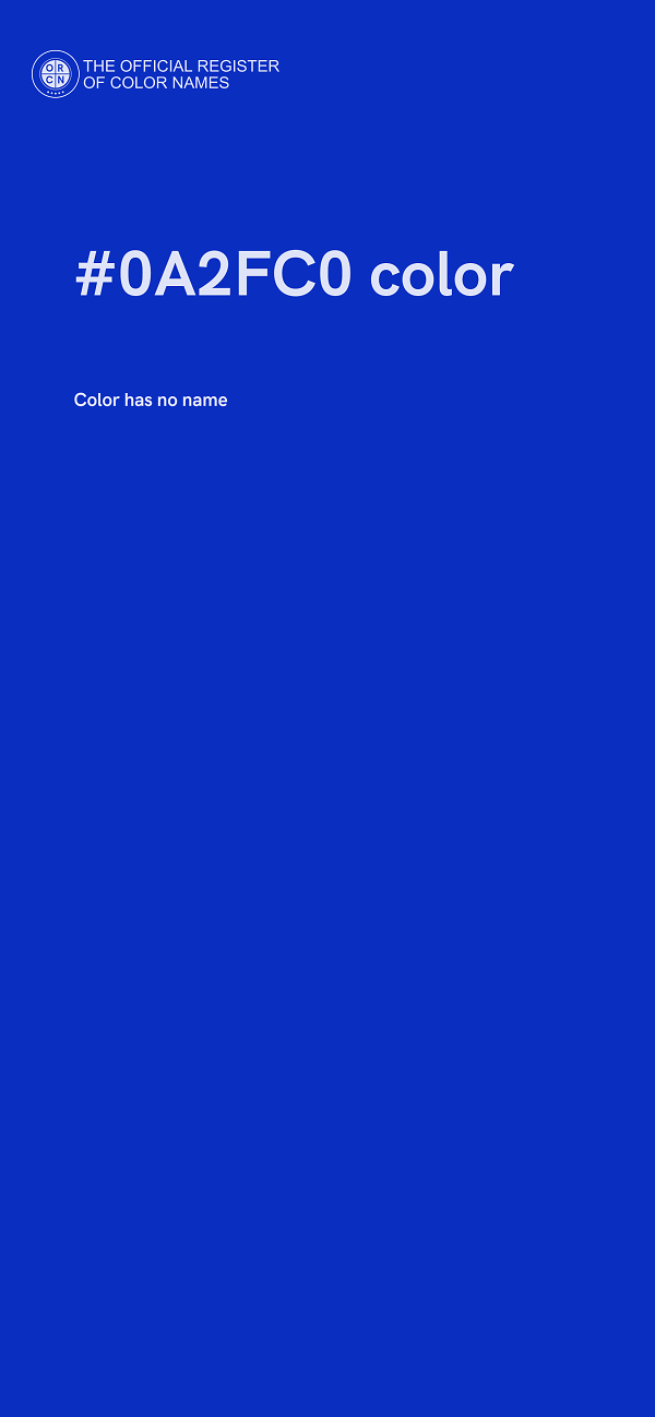#0A2FC0 color image
