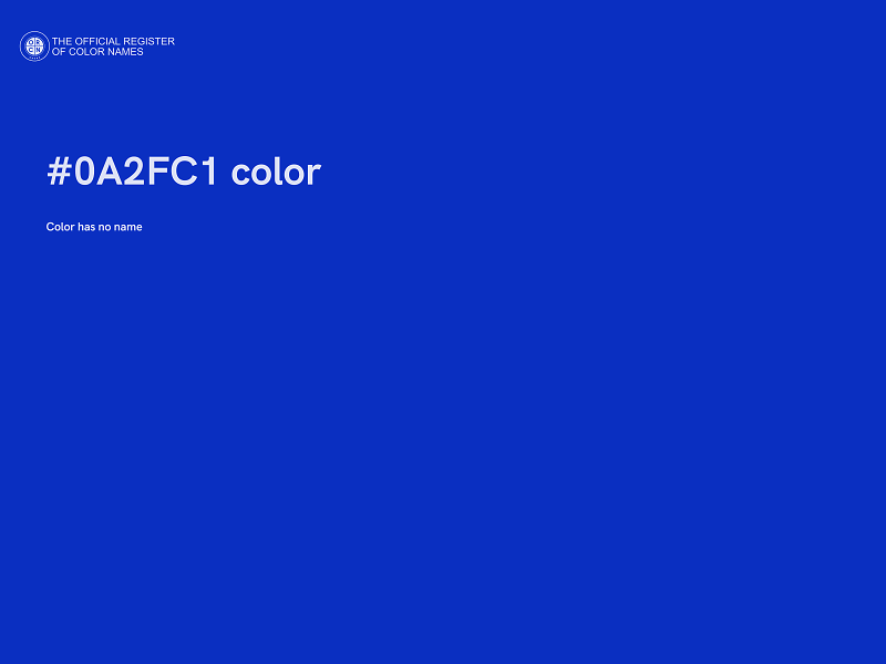 #0A2FC1 color image