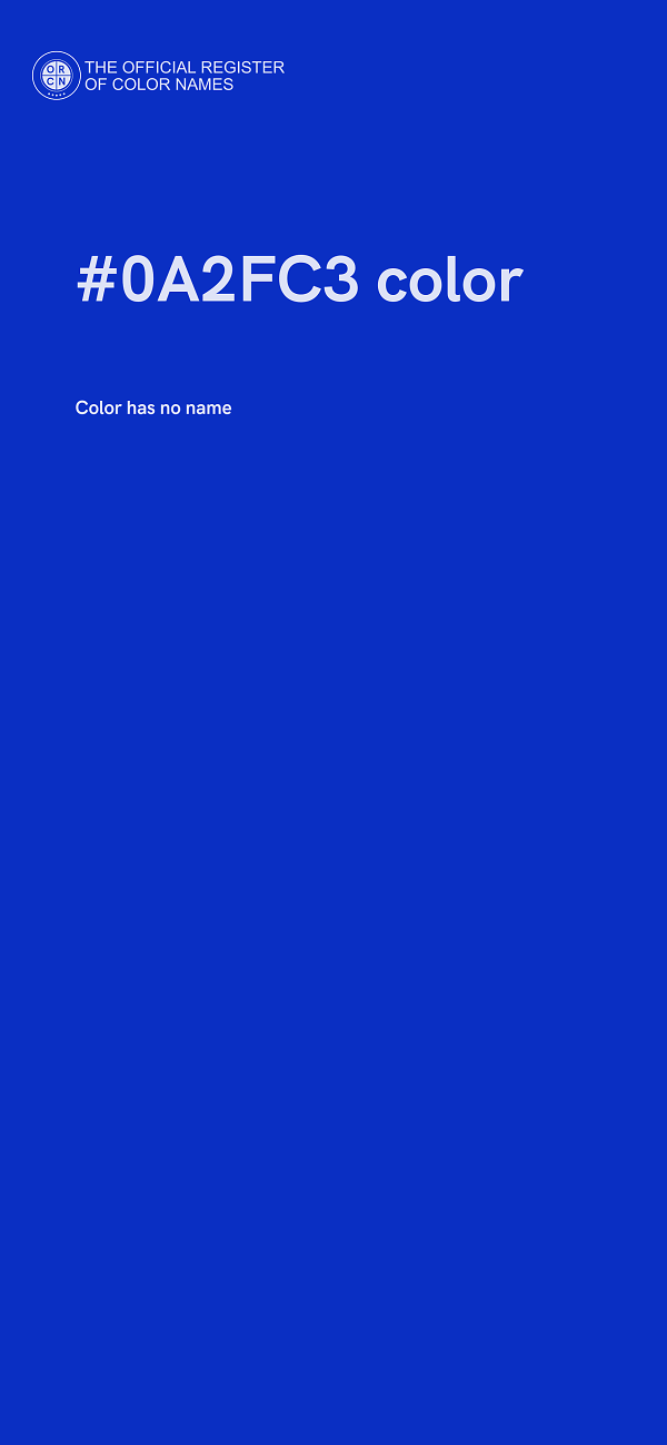 #0A2FC3 color image