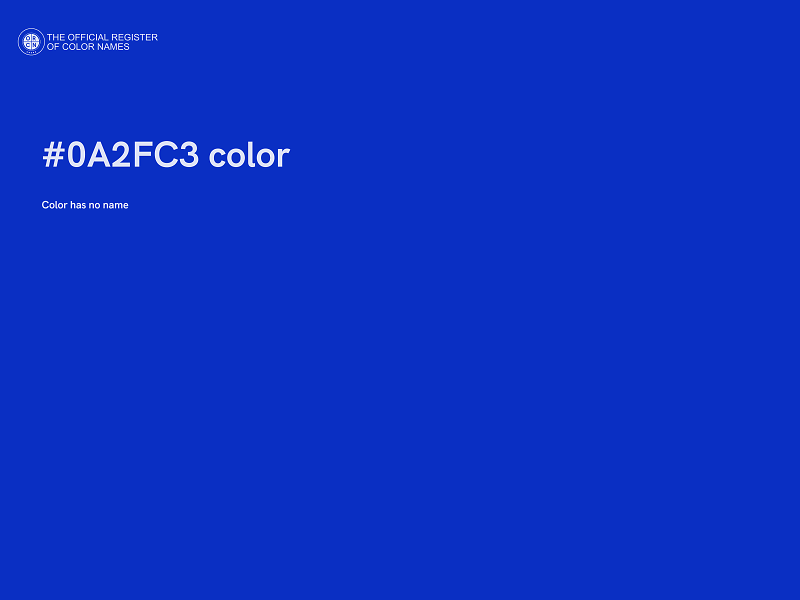 #0A2FC3 color image
