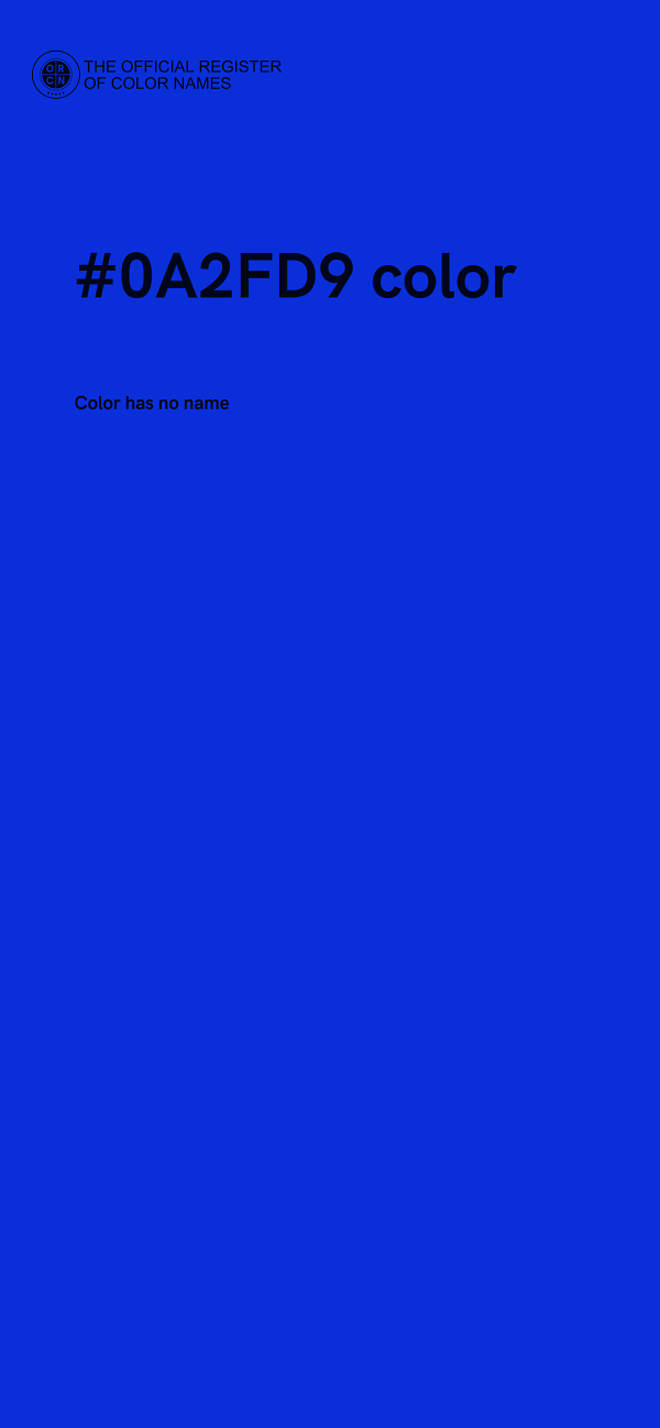 #0A2FD9 color image