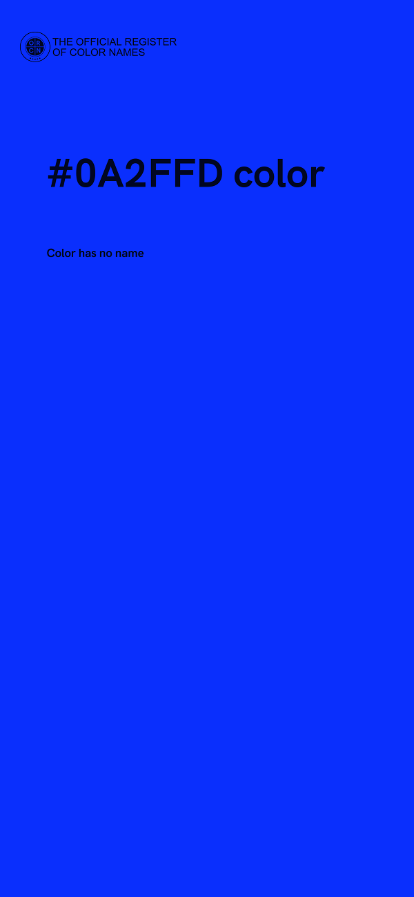 #0A2FFD color image