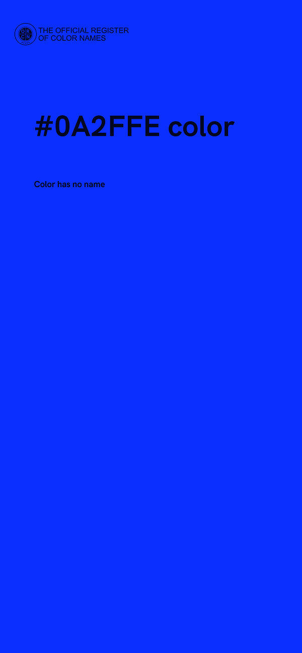 #0A2FFE color image