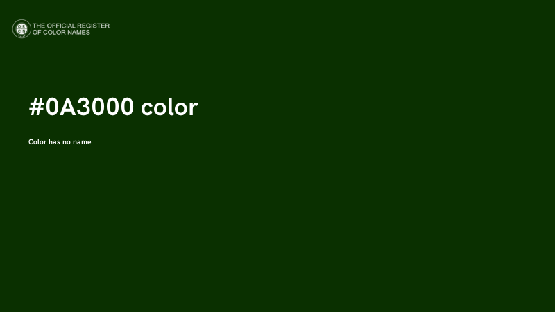 #0A3000 color image