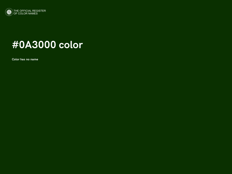 #0A3000 color image
