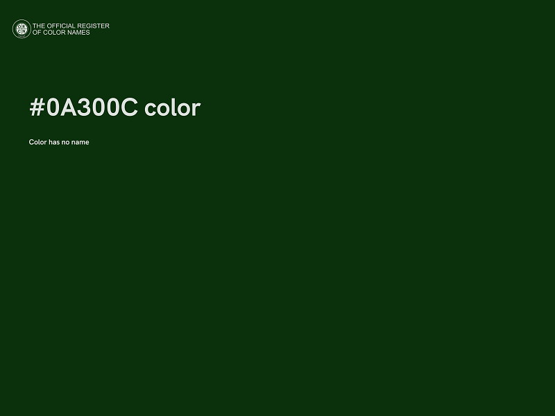 #0A300C color image