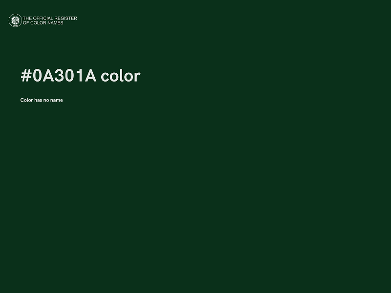 #0A301A color image