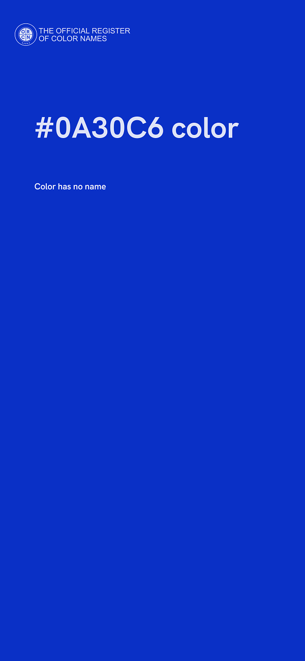 #0A30C6 color image
