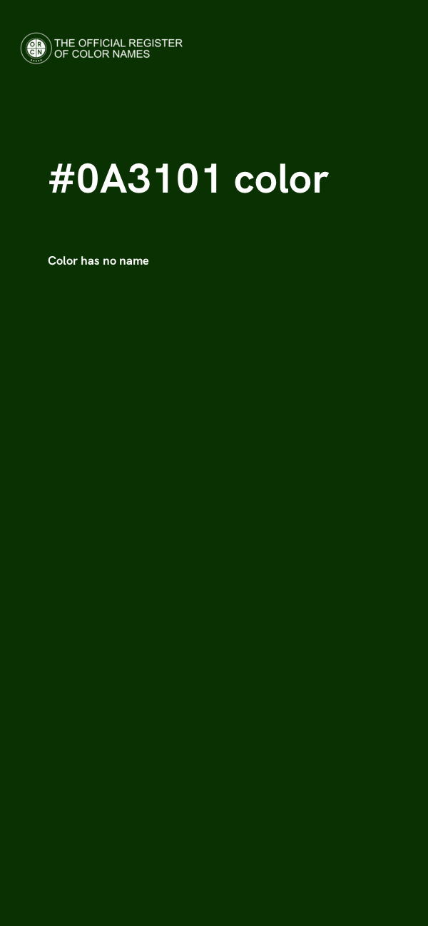 #0A3101 color image