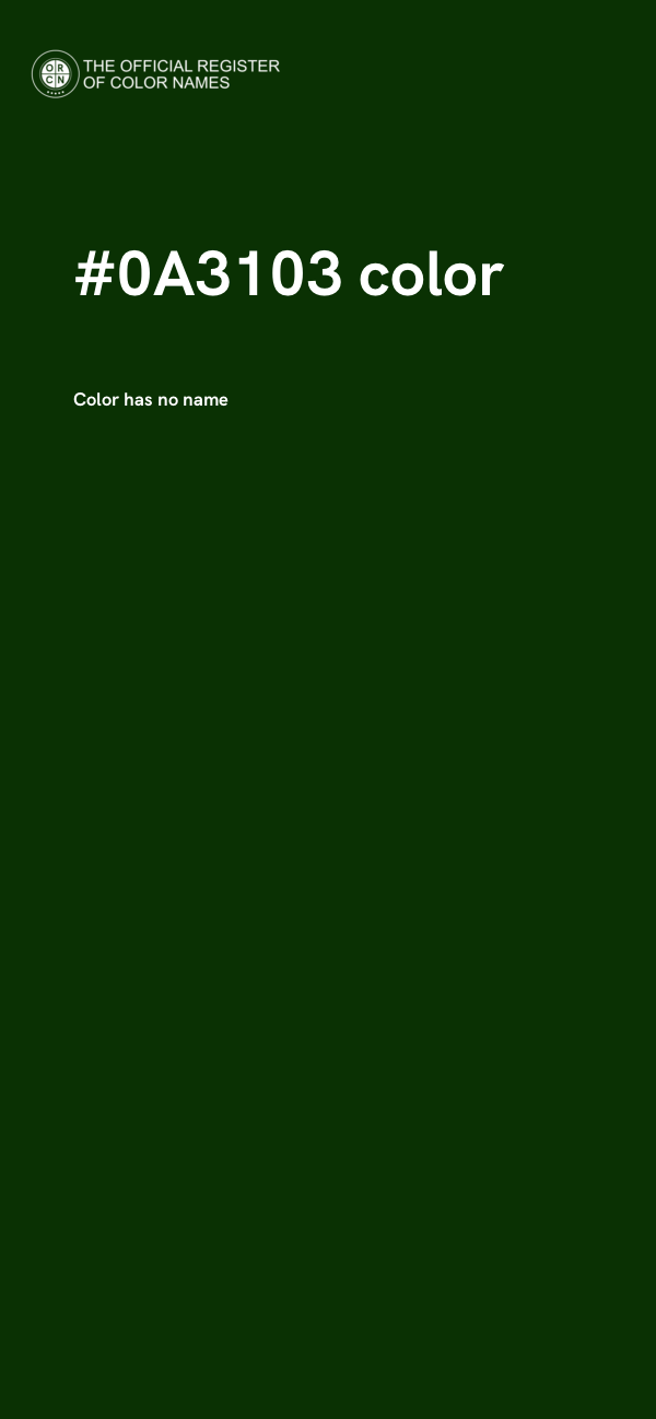 #0A3103 color image