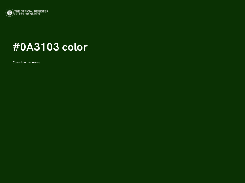 #0A3103 color image