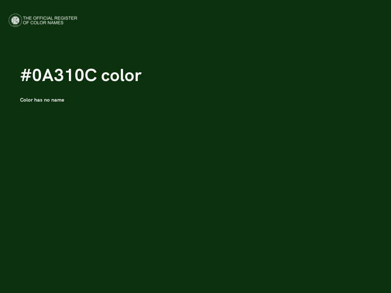 #0A310C color image