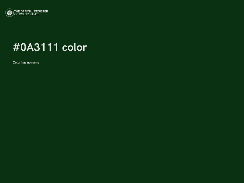 #0A3111 color image