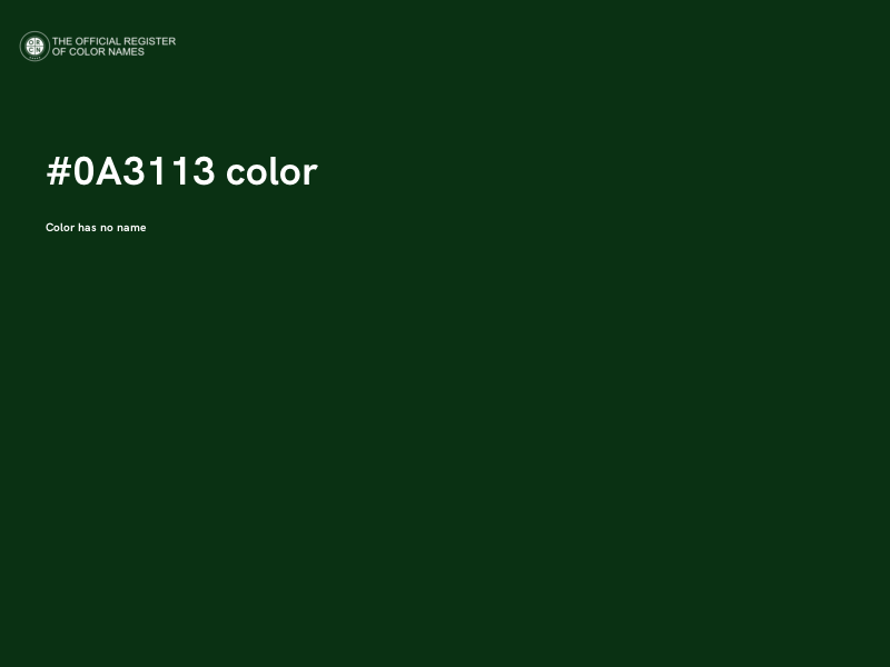 #0A3113 color image