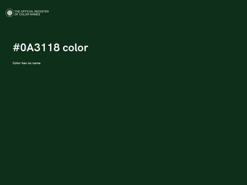 #0A3118 color image