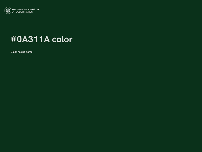 #0A311A color image