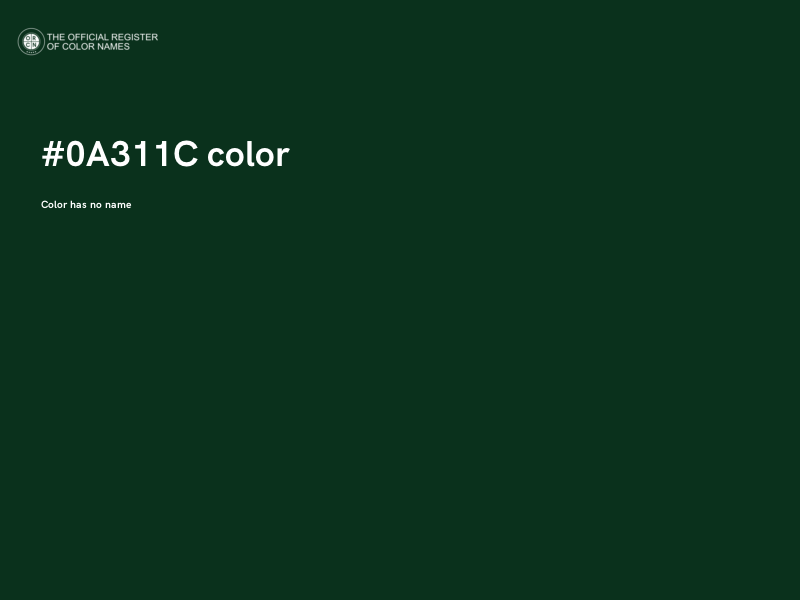 #0A311C color image