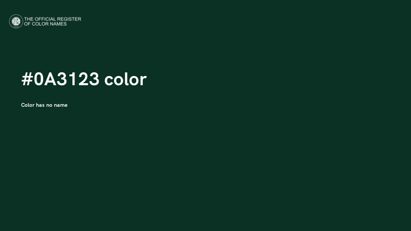 #0A3123 color image
