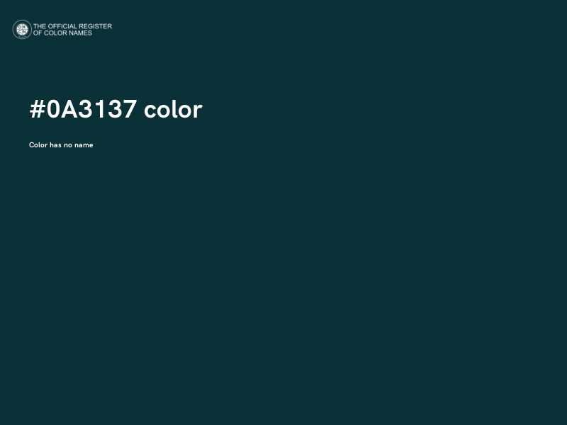 #0A3137 color image