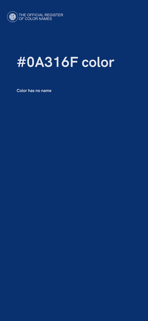 #0A316F color image