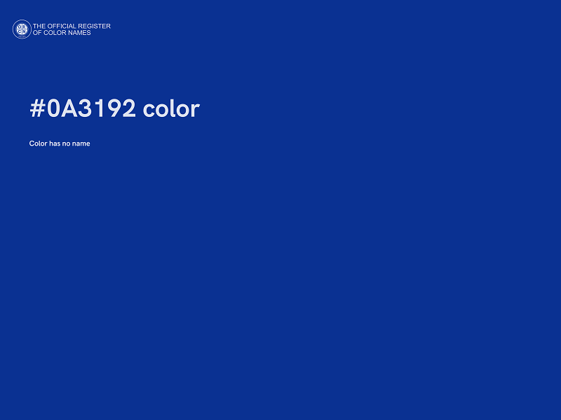 #0A3192 color image