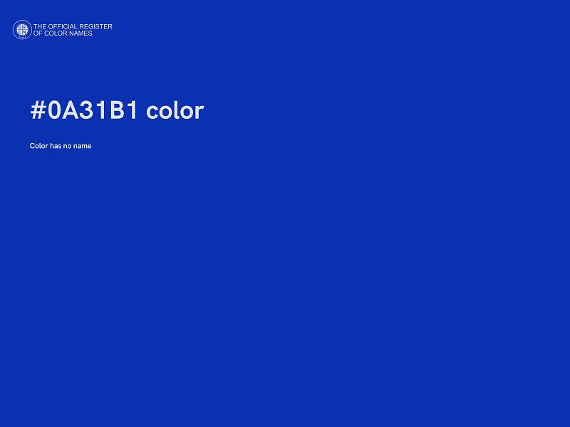 #0A31B1 color image