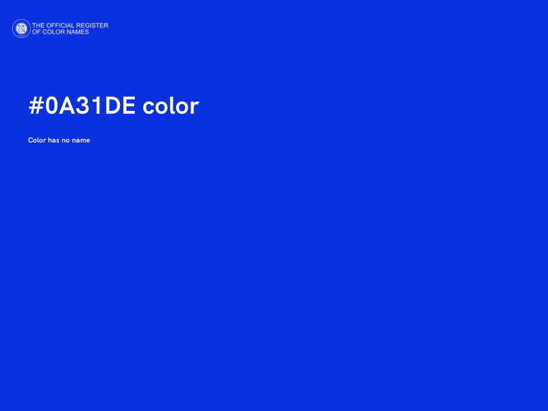 #0A31DE color image