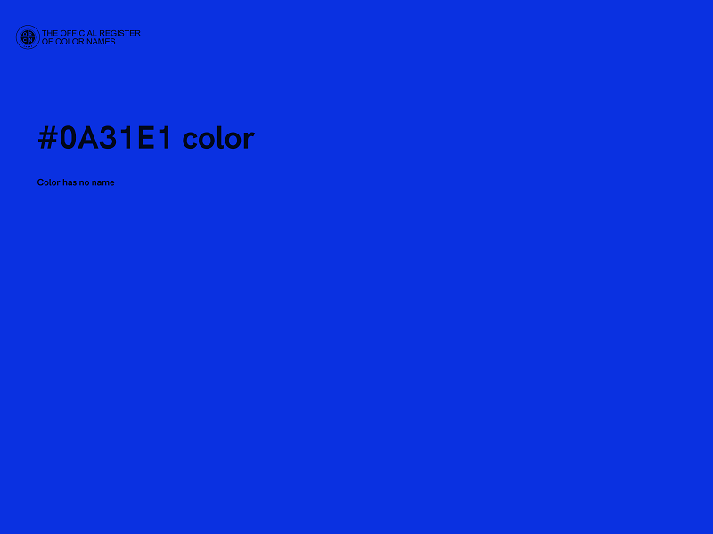 #0A31E1 color image