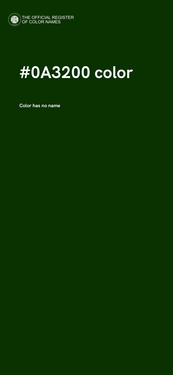 #0A3200 color image