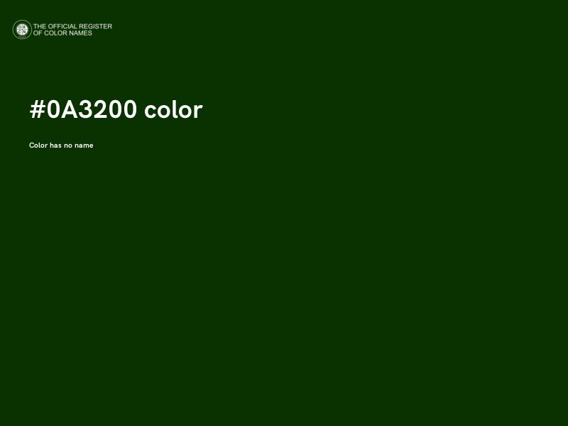 #0A3200 color image
