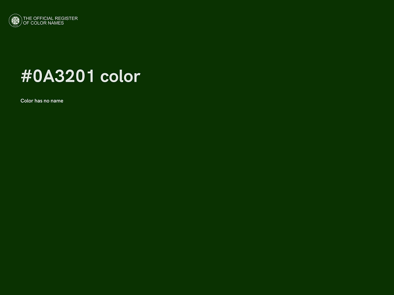 #0A3201 color image