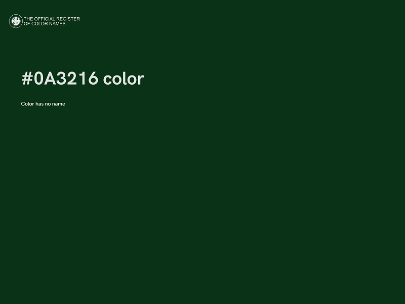 #0A3216 color image