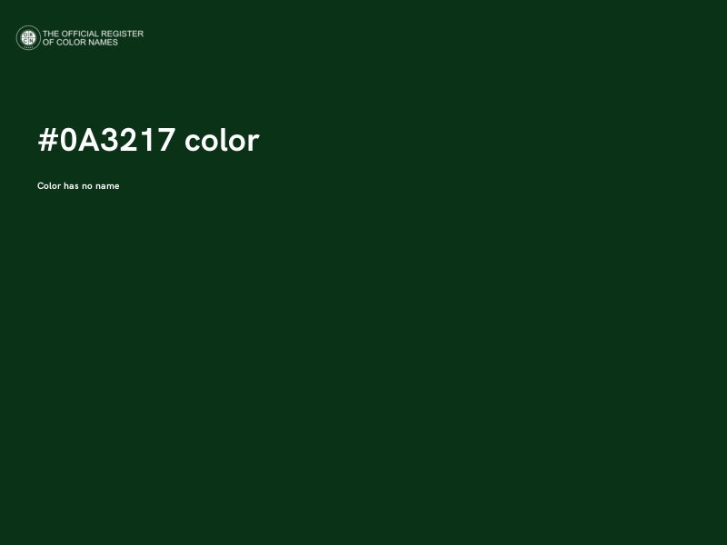 #0A3217 color image