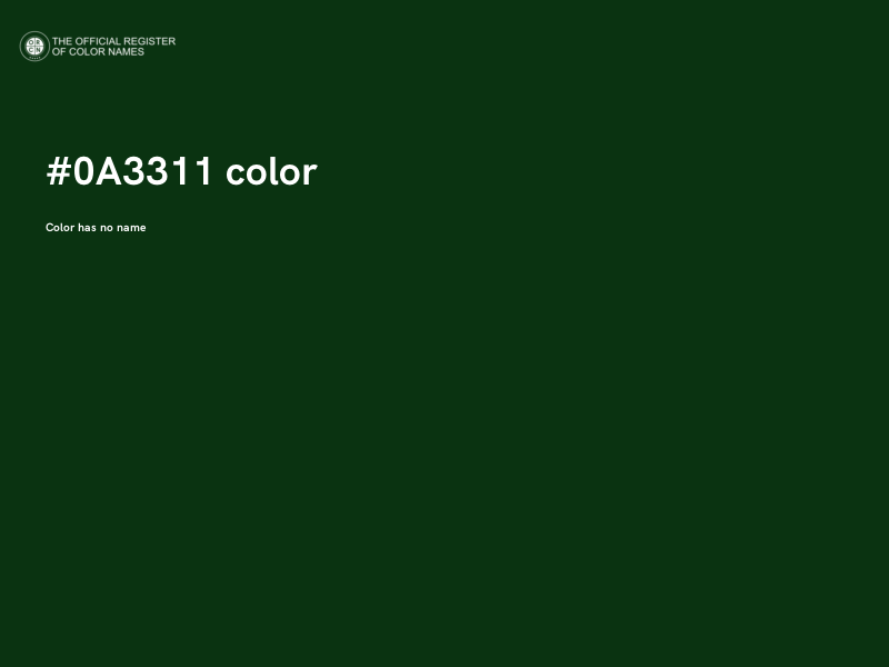 #0A3311 color image