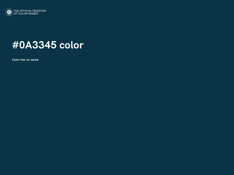 #0A3345 color image