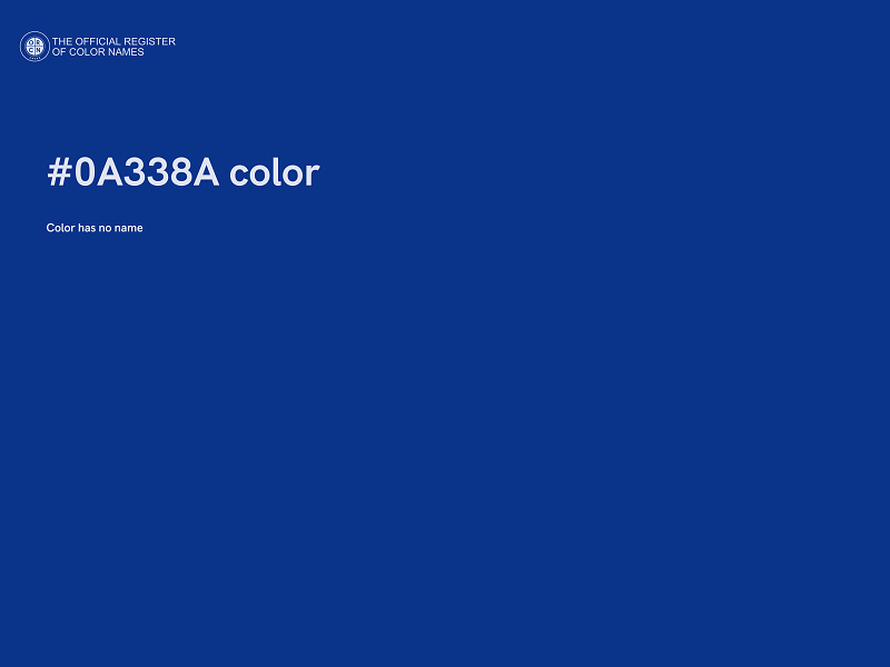 #0A338A color image