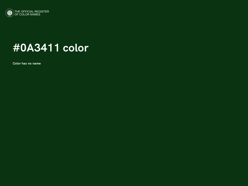 #0A3411 color image