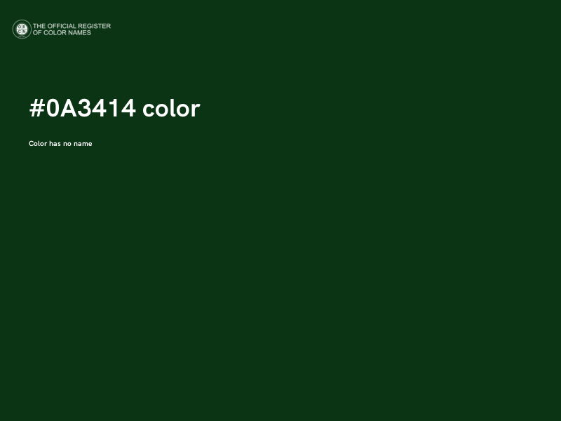 #0A3414 color image