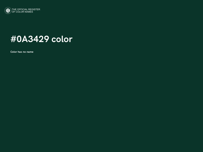 #0A3429 color image