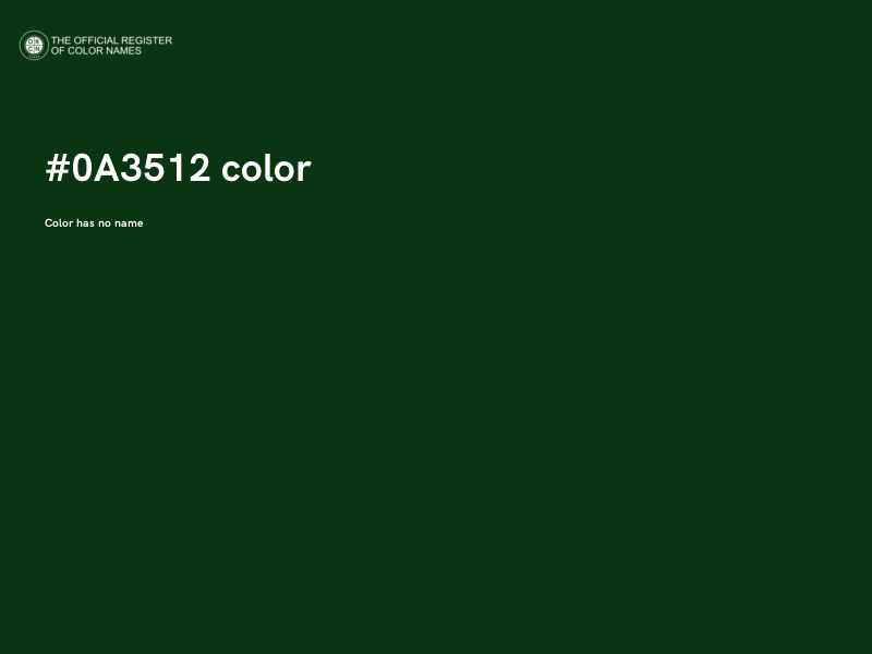 #0A3512 color image